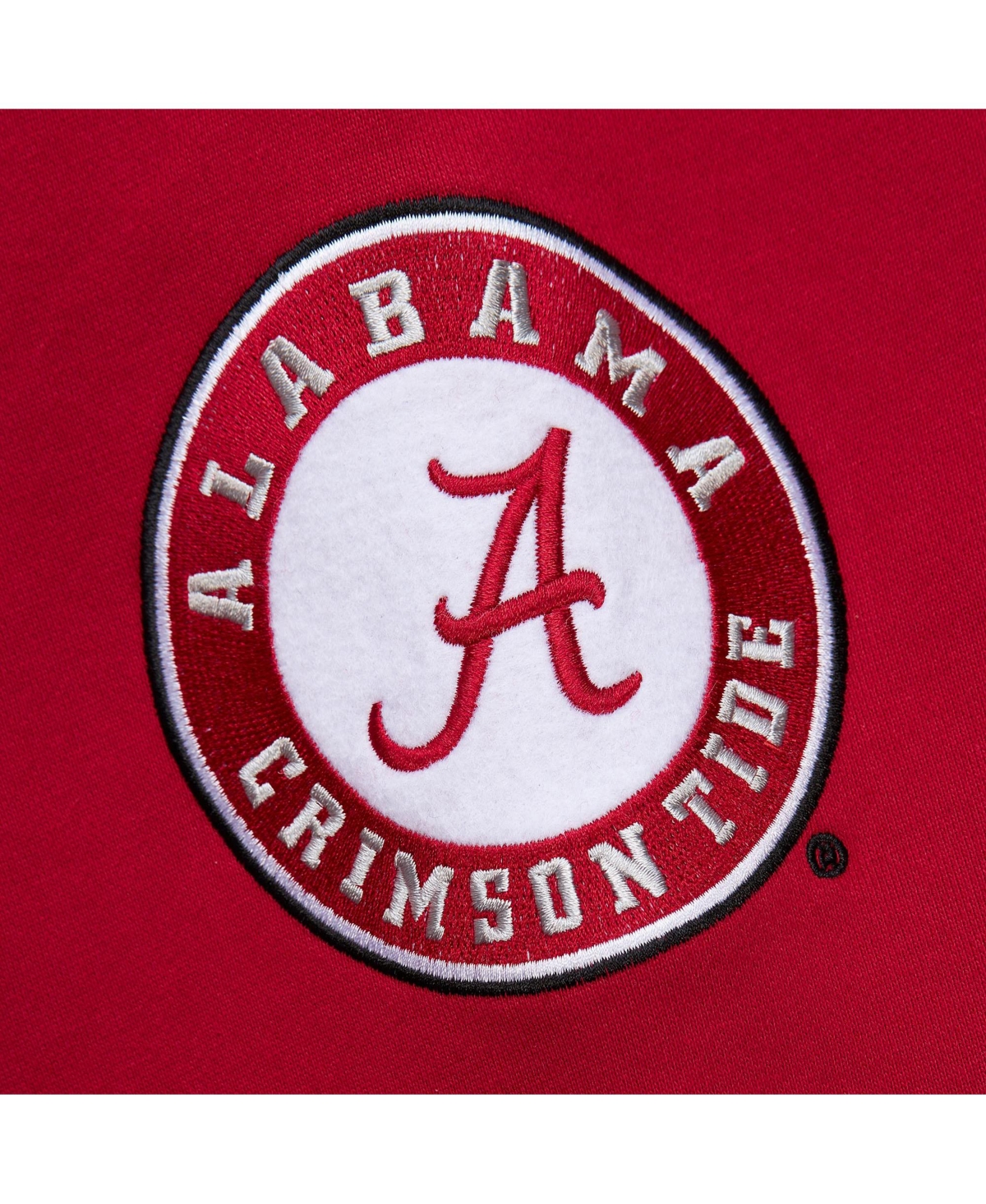 Mitchell & Ness Crimson Alabama Crimson Tide Chainstich Fleece Pullover Hoodie In Crimson