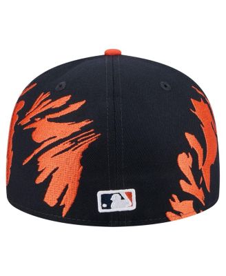 Men's Navy/Orange Houston Astros Retro Pattern 59FIFTY Hat