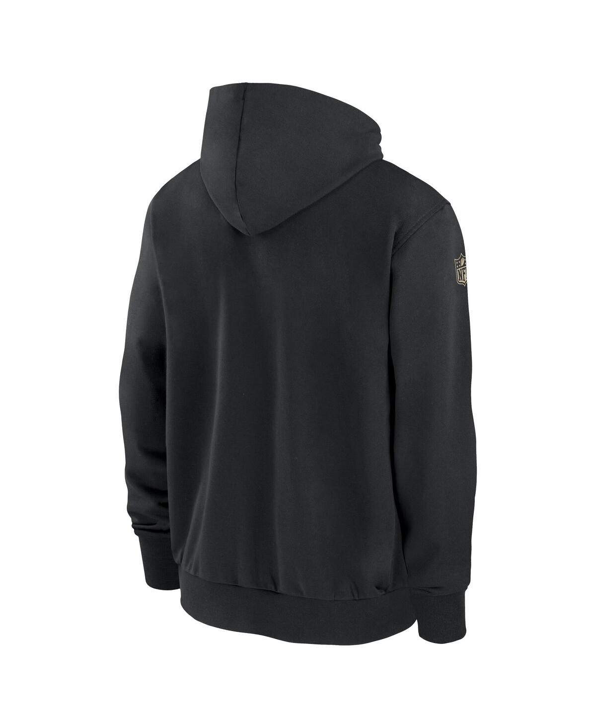 Nike Men's Black New Orleans Saints Sideline Performance Full-zip Hoodie Sweatshirt In Black