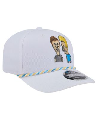 Men's White Beavis and Butt-Head Rope 9SEVENTY Stretch-Snap Adjustable Hat