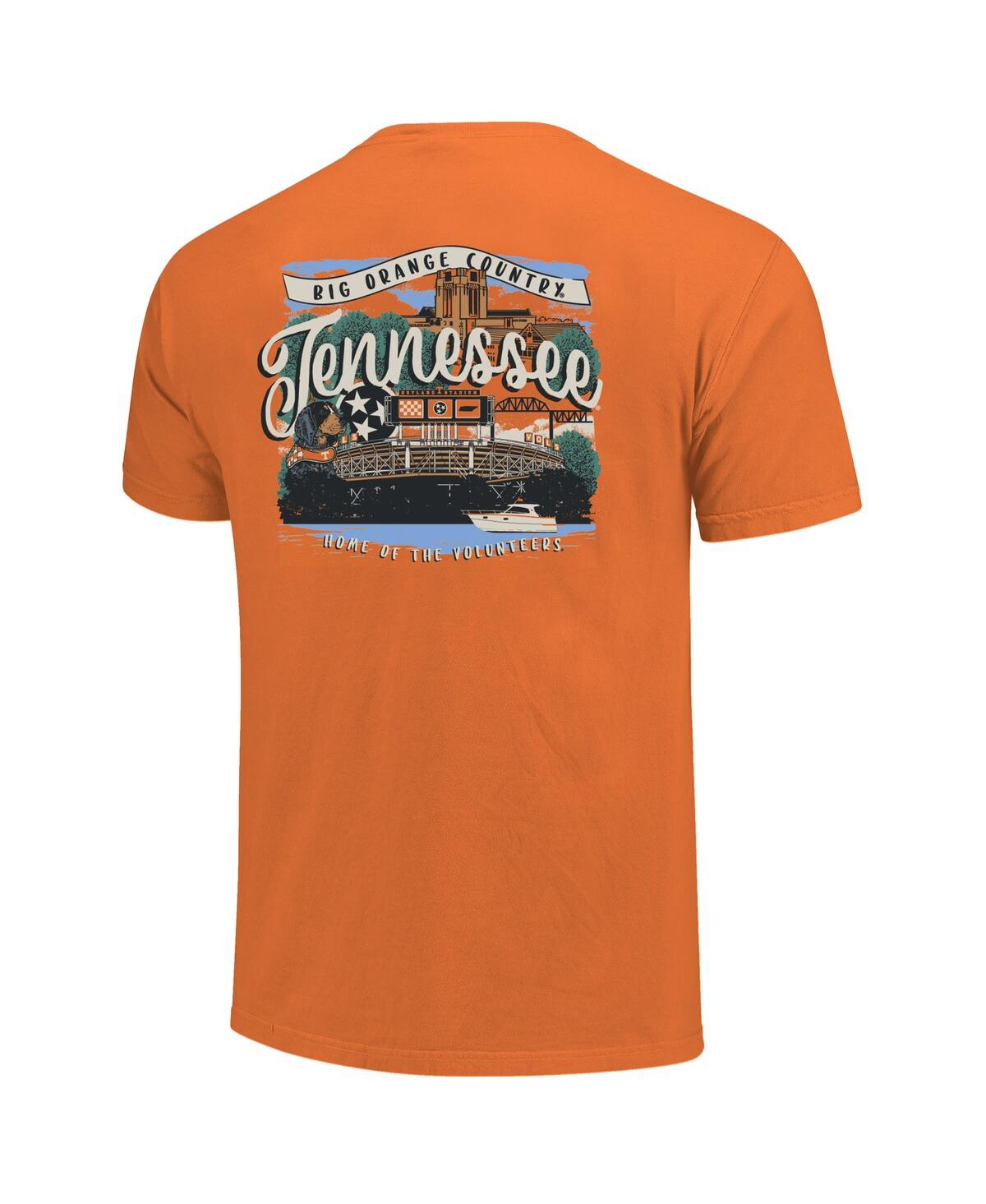 Image One Women's Tennessee Orange Tennessee Volunteers Comfort Colors Campus Scene Drawing Script T-shirt In Tennessee Orange