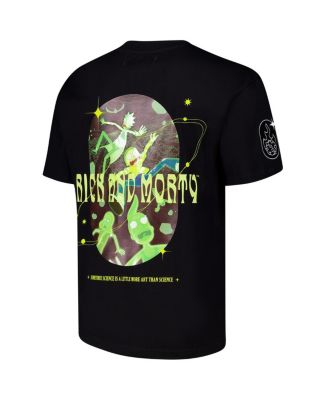 Men's Black Rick And Morty Art And Science Loose Fit T-Shirt