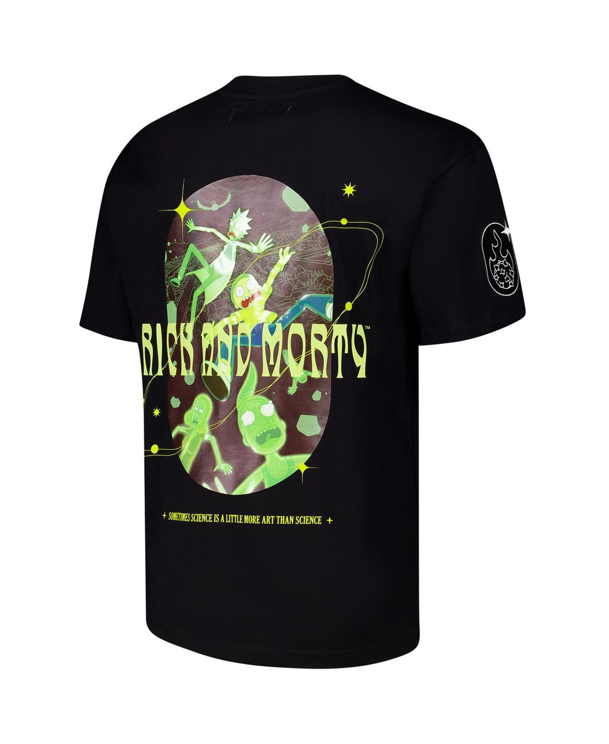Freeze Max Men's Black Rick And Morty Art And Science Loose Fit T-shirt In Black