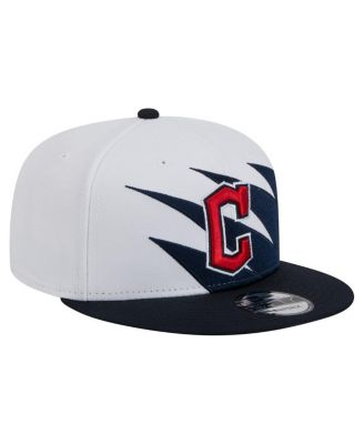 Men's Navy/White Cleveland Guardians Jagged 9FIFTY Snapback Hat
