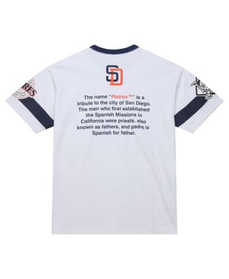 Men's White San Diego Padres Cooperstown Collection Team Origins Premium T-Shirt