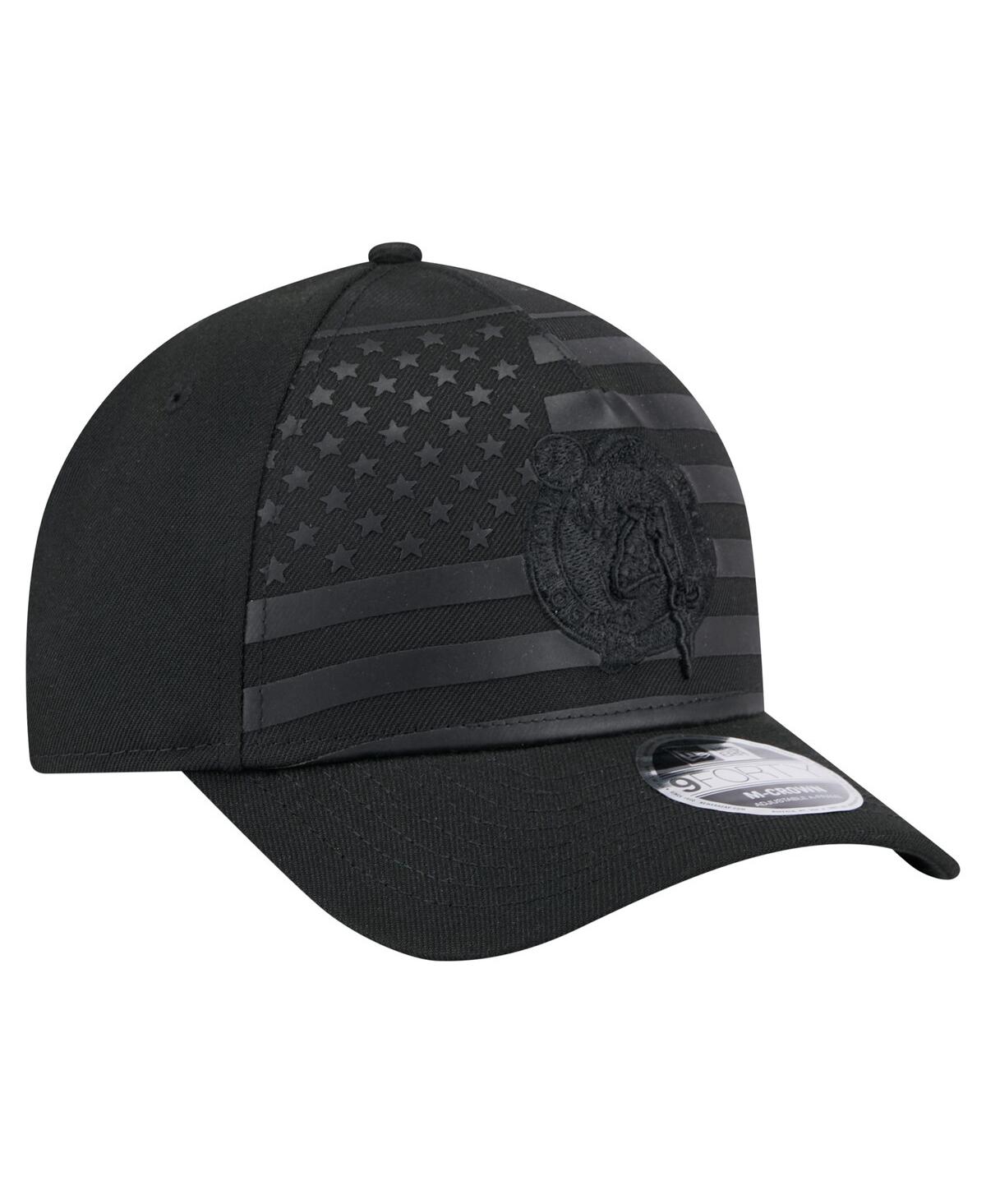 New Era Men's Black Boston Celtics Game Day Flag A-frame 9forty Adjustable Hat In Black