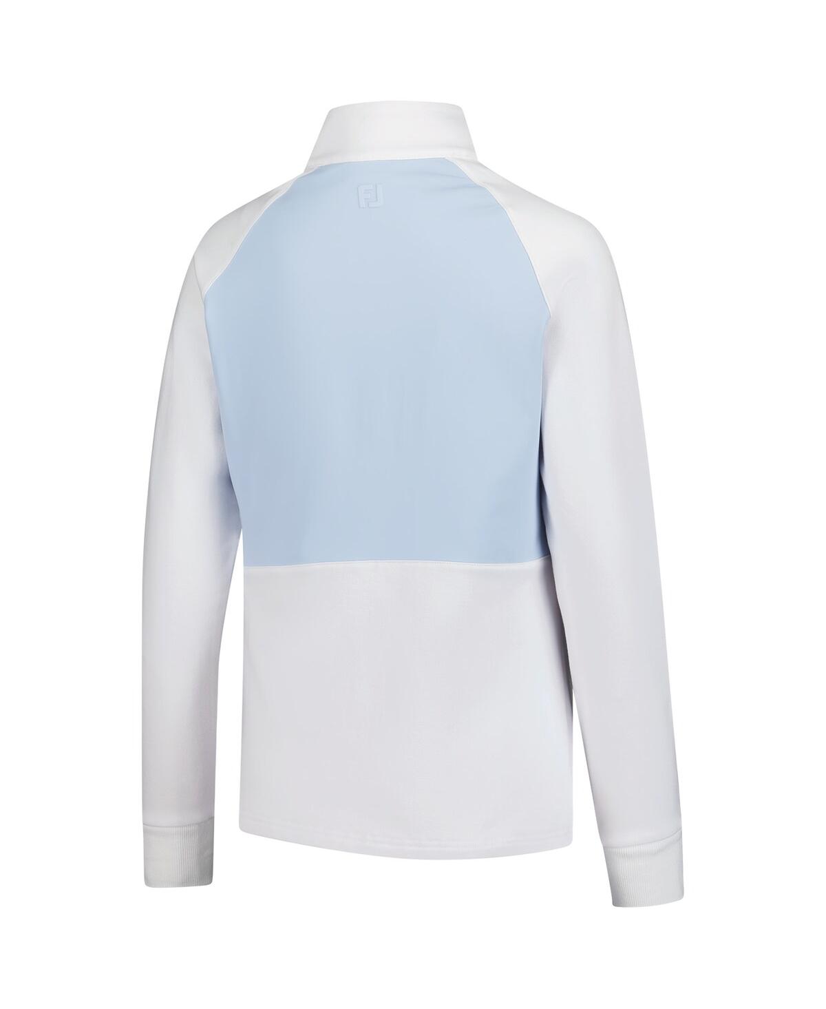 Shop Footjoy Women's The Players White Hybrid Quarter-zip Pullover Sweatshirt