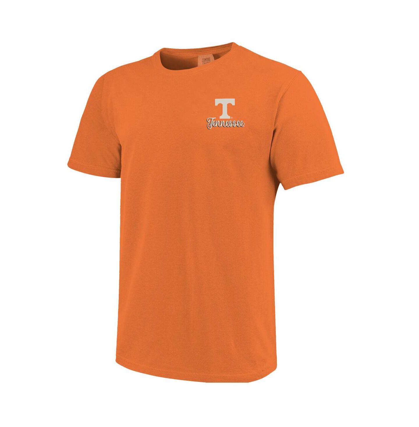 Женская футболка Image One Tennessee Orange Tennessee Volunteers Comfort Colors Campus Scene Drawing Script — фото 3