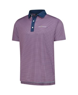 Men's Navy THE PLAYERS ProDry Lattice Print Lisle Polo Shirt