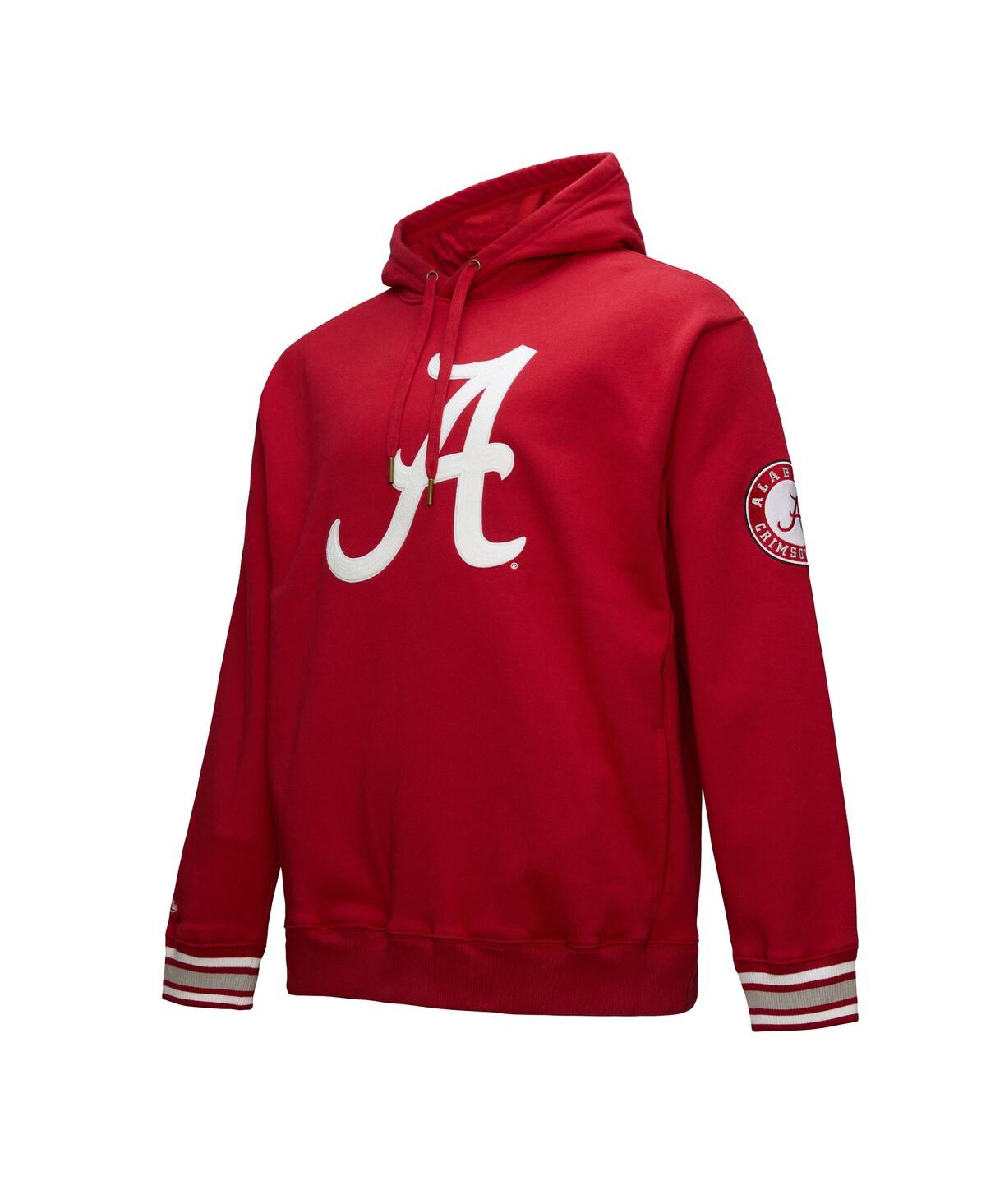 Mitchell & Ness Crimson Alabama Crimson Tide Chainstich Fleece Pullover Hoodie In Crimson