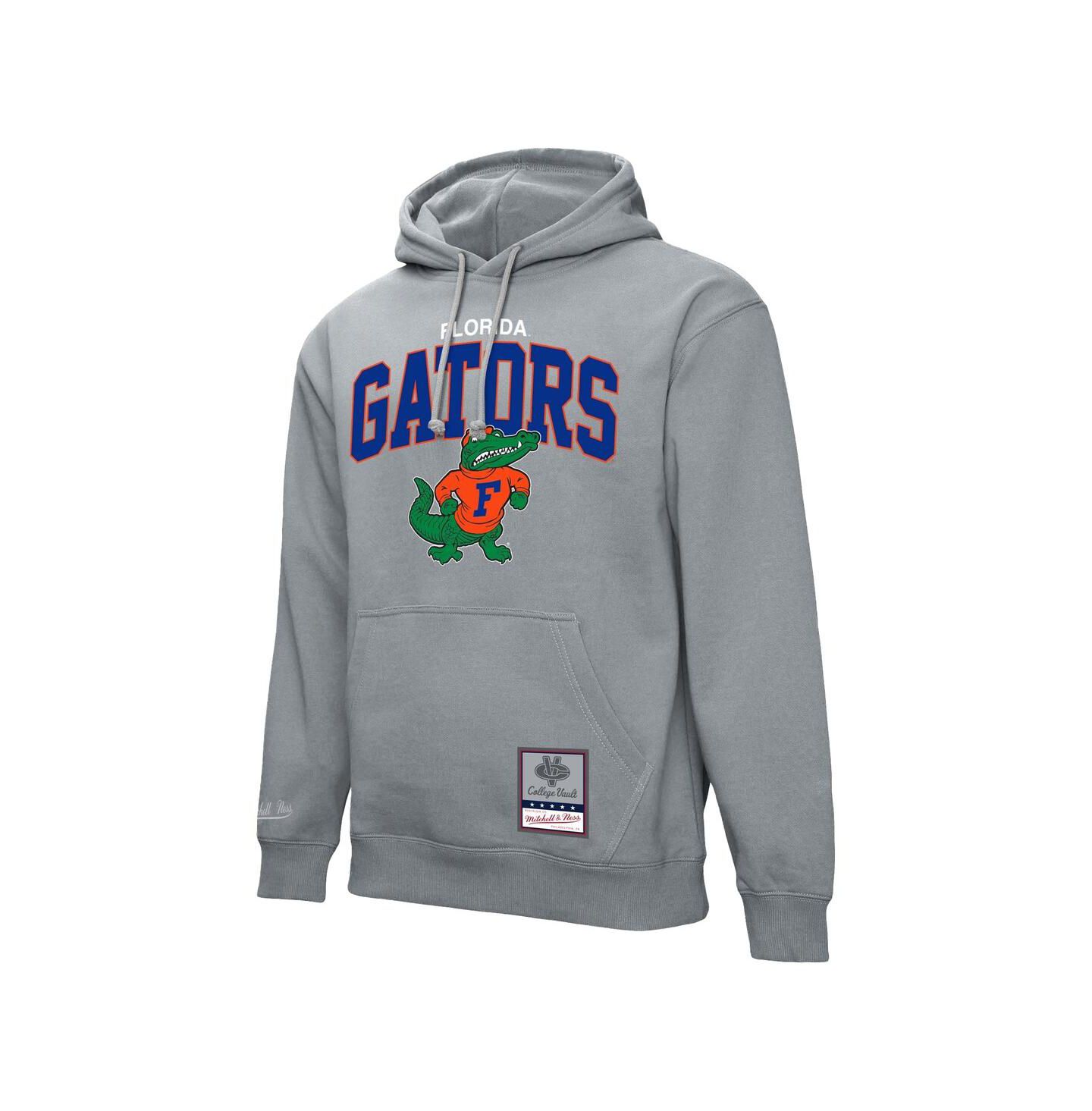Мужское худи Mitchell & Ness Heather Gray Florida Gators Classic Arch Pullover — фото 3