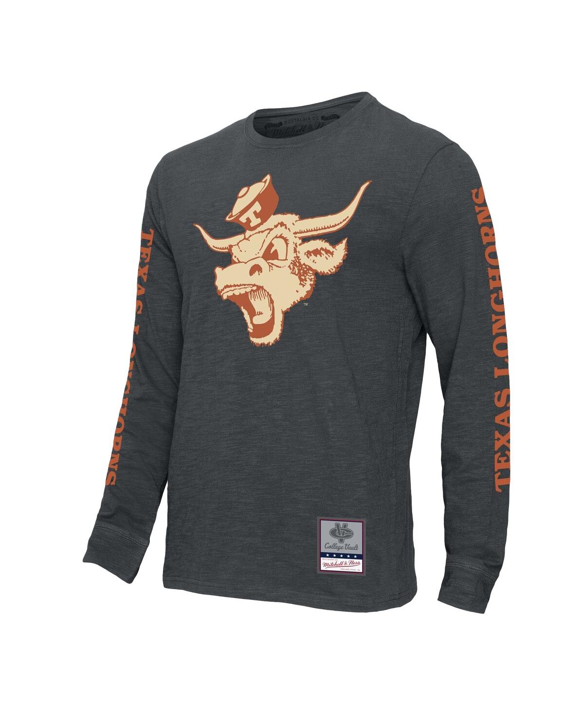 Mitchell & Ness Men's Charcoal Texas Longhorns Team Pride Long Sleeve T-shirt In Charcoal