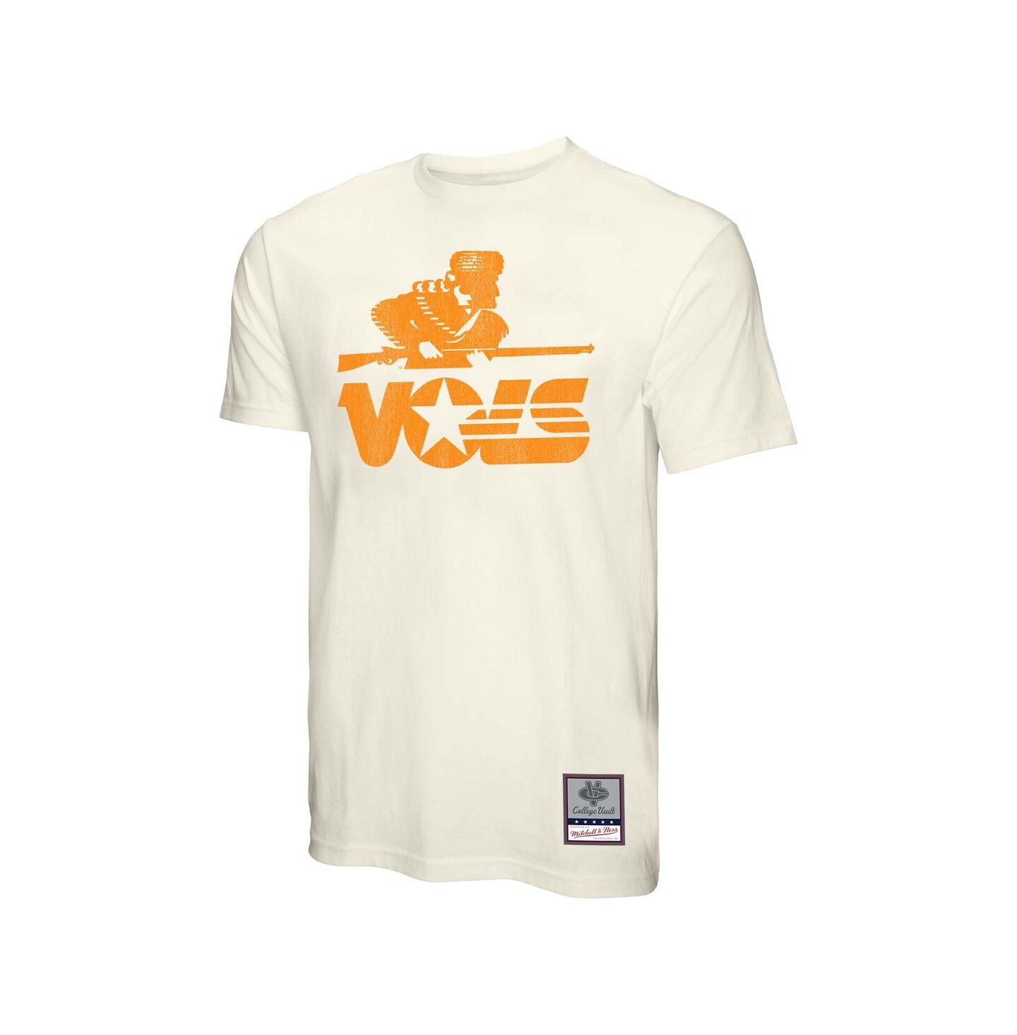 Мужская футболка Mitchell & Ness Cream Tennessee Volunteers Vintage Tone — фото 3