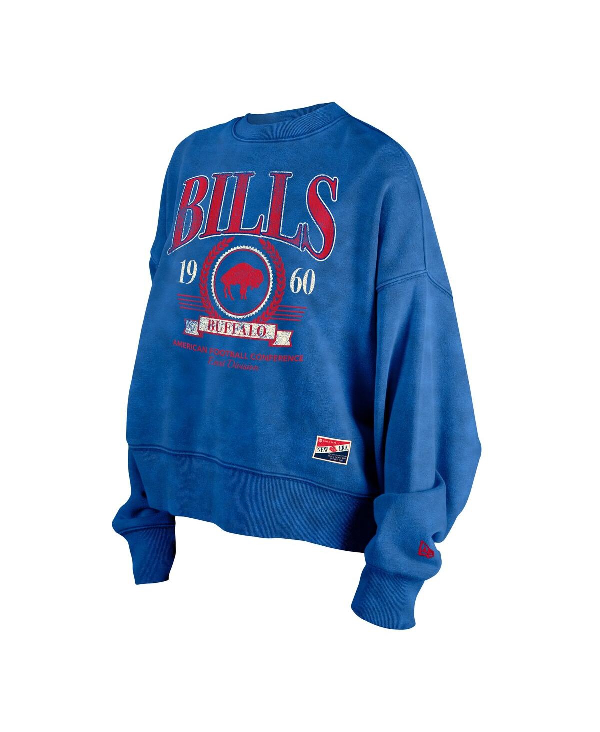 NEW ERA WOMEN'S ROYAL BUFFALO BILLS THROWBACK BOXY SWEATSHIRT 