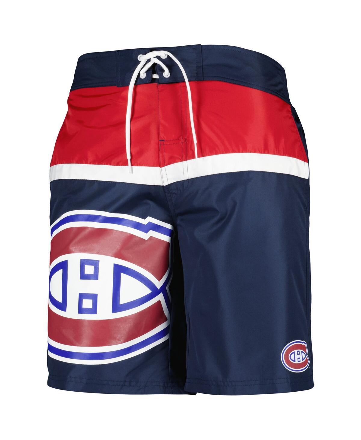 Starter Men's Navy Montreal Canadiens Sea Wind Swim Trunks In Navy
