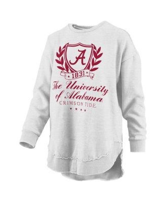Women's Heather Gray Alabama Crimson Tide Field Day Melange Poncho Pullover Sweatshirt