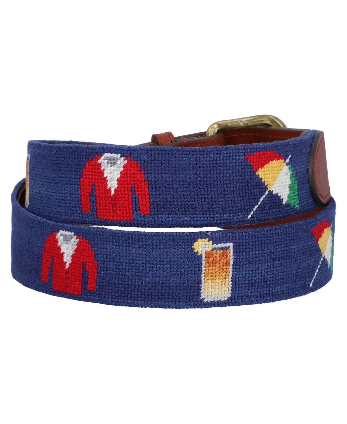 Smathers & Branson Men's And Women's Navy Arnold Palmer Needlepoint Belt