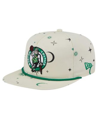 New Era - Men's Cream Boston Celtics Lunar Golfer Snapback Hat