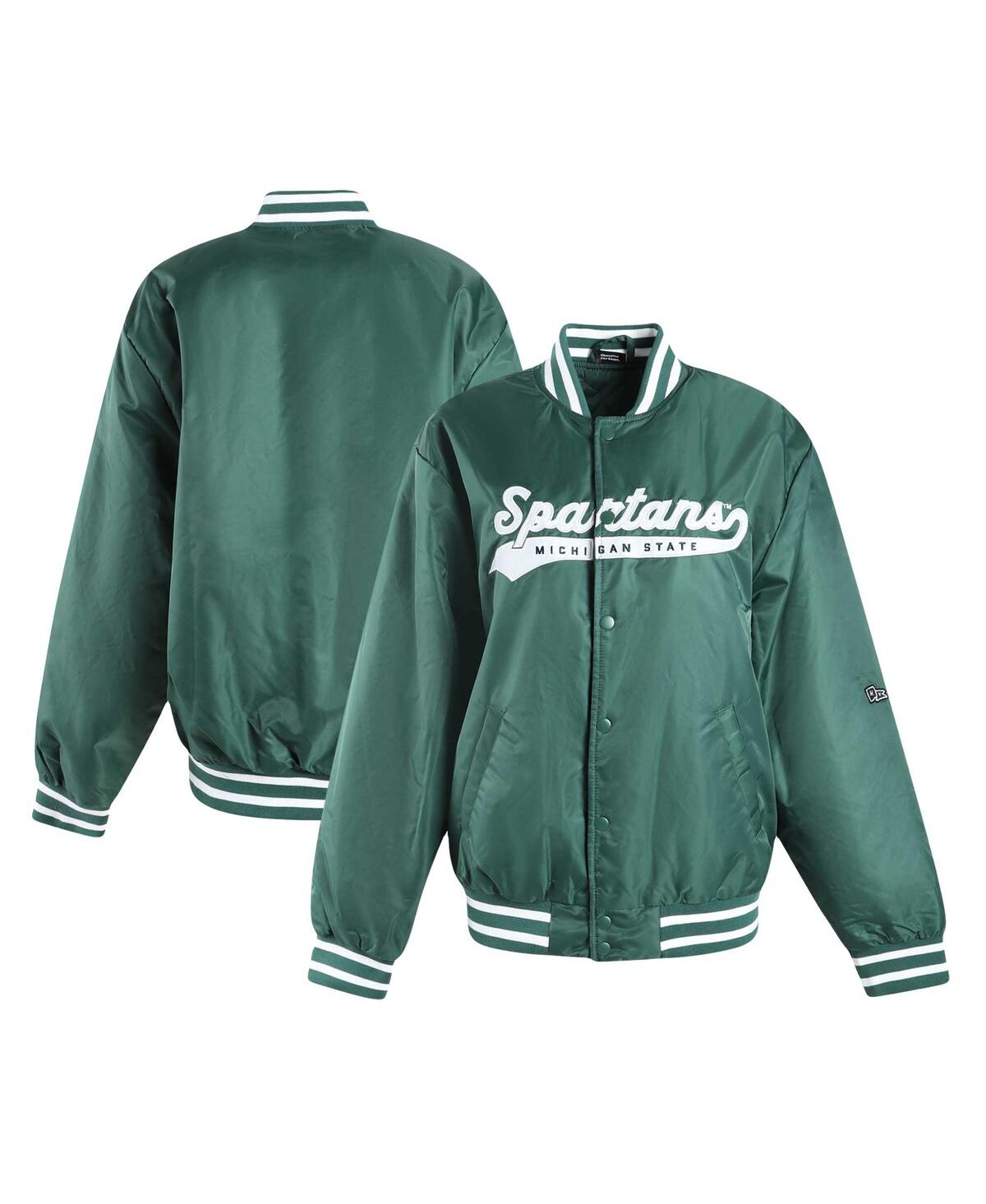 Hype And Vice Green Michigan State Spartans A-game Varsity Full-snap Jacket In Green
