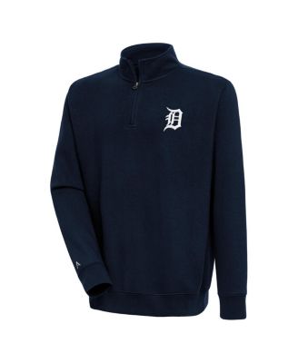 Antigua - Navy Detroit Tigers Victory Quarter-Zip Pullover Top