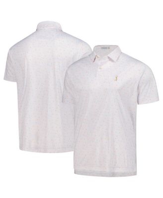 Peter Millar - Men's&nbsp;White THE PLAYERS Goldman Featherweight Honeycomb Polo Shirt