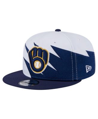 New Era - Men's Navy/White Milwaukee Brewers Jagged 9FIFTY Snapback Hat