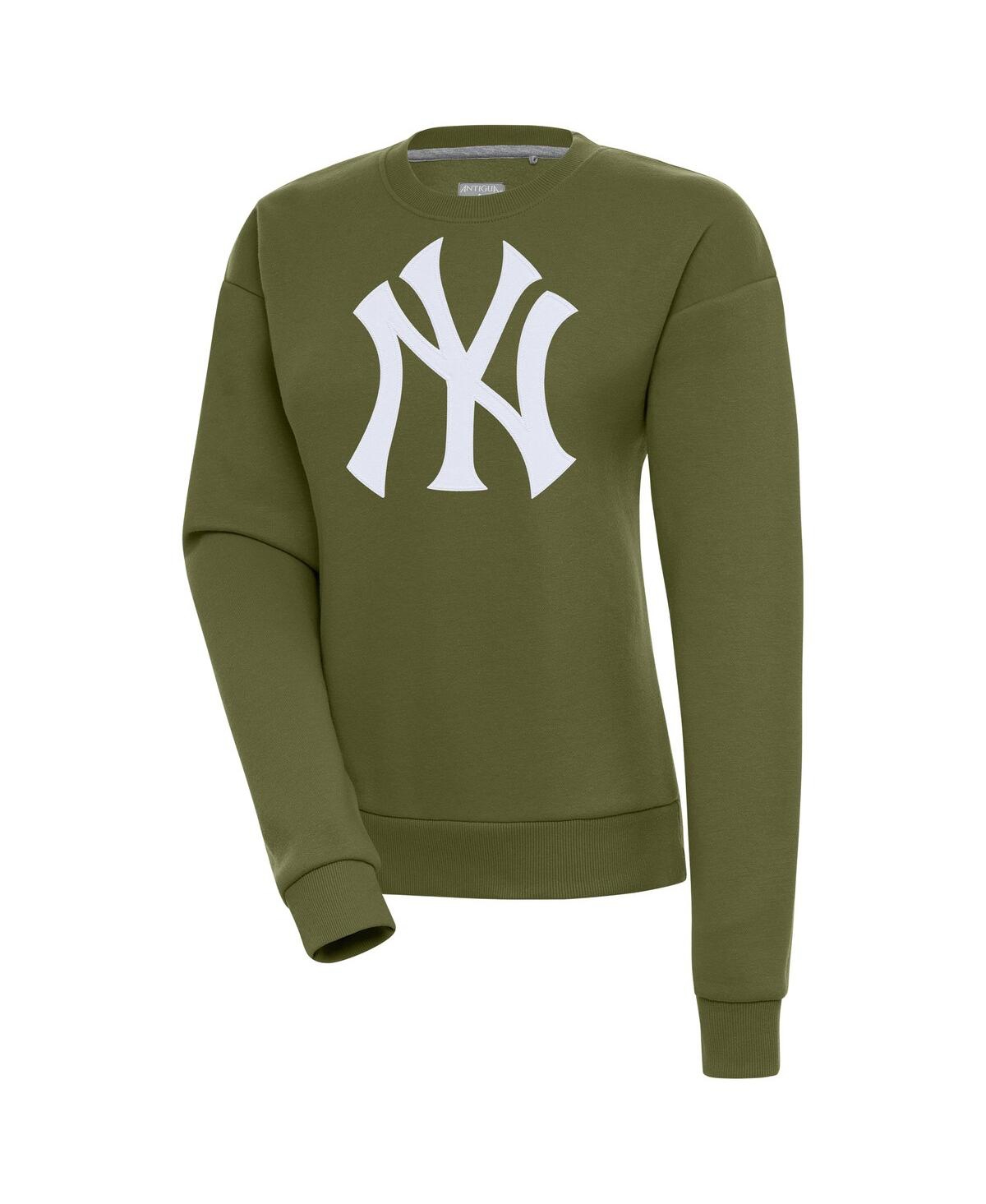 Women's Olive New York Yankees Victory Pullover Sweatshirt - Olive