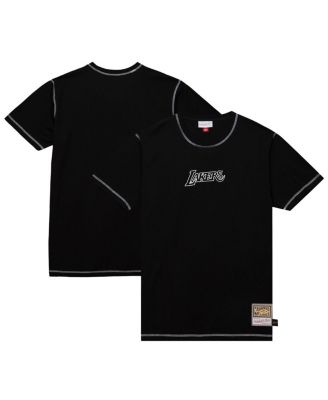 Mitchell & Ness - Men's Black Los Angeles Lakers Hardwood Classics Contrast 2K Graphic T-Shirt