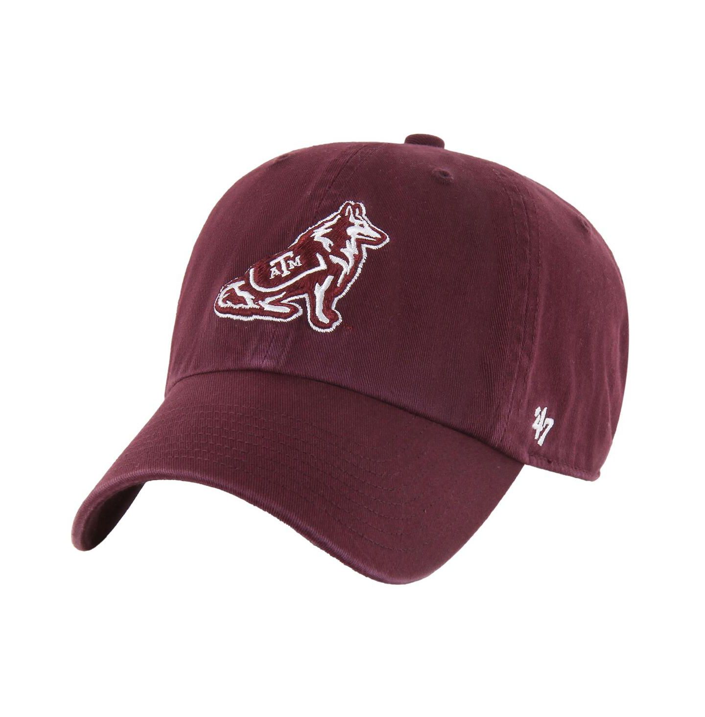 Мужская кепка '47 Brand Maroon Texas A&M Aggies Clean Up Adjustable Hat — фото 1