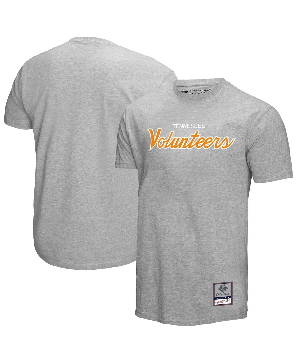 Mitchell & Ness Gray Tennessee Volunteers Elite Script T-shirt In Gray