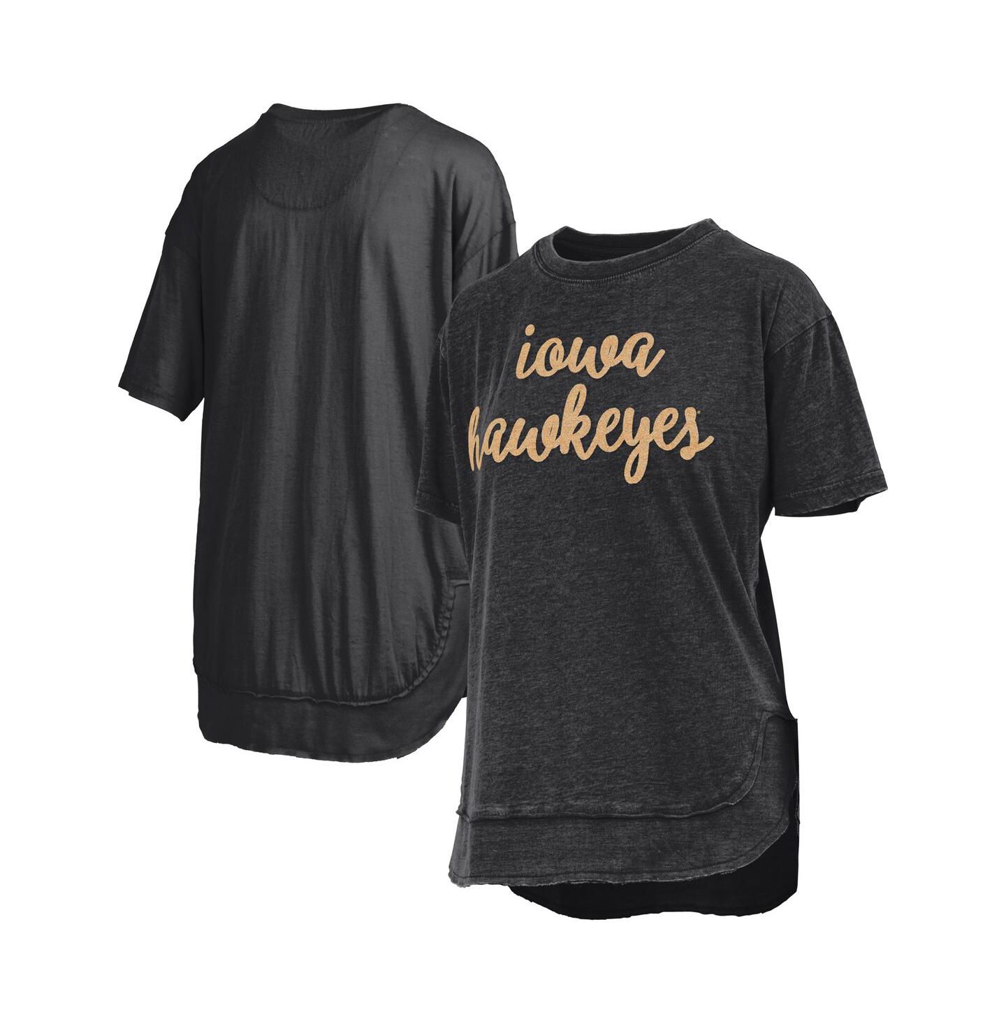 Женская футболка Pressbox Black Iowa Hawkeyes Poncho — фото 1