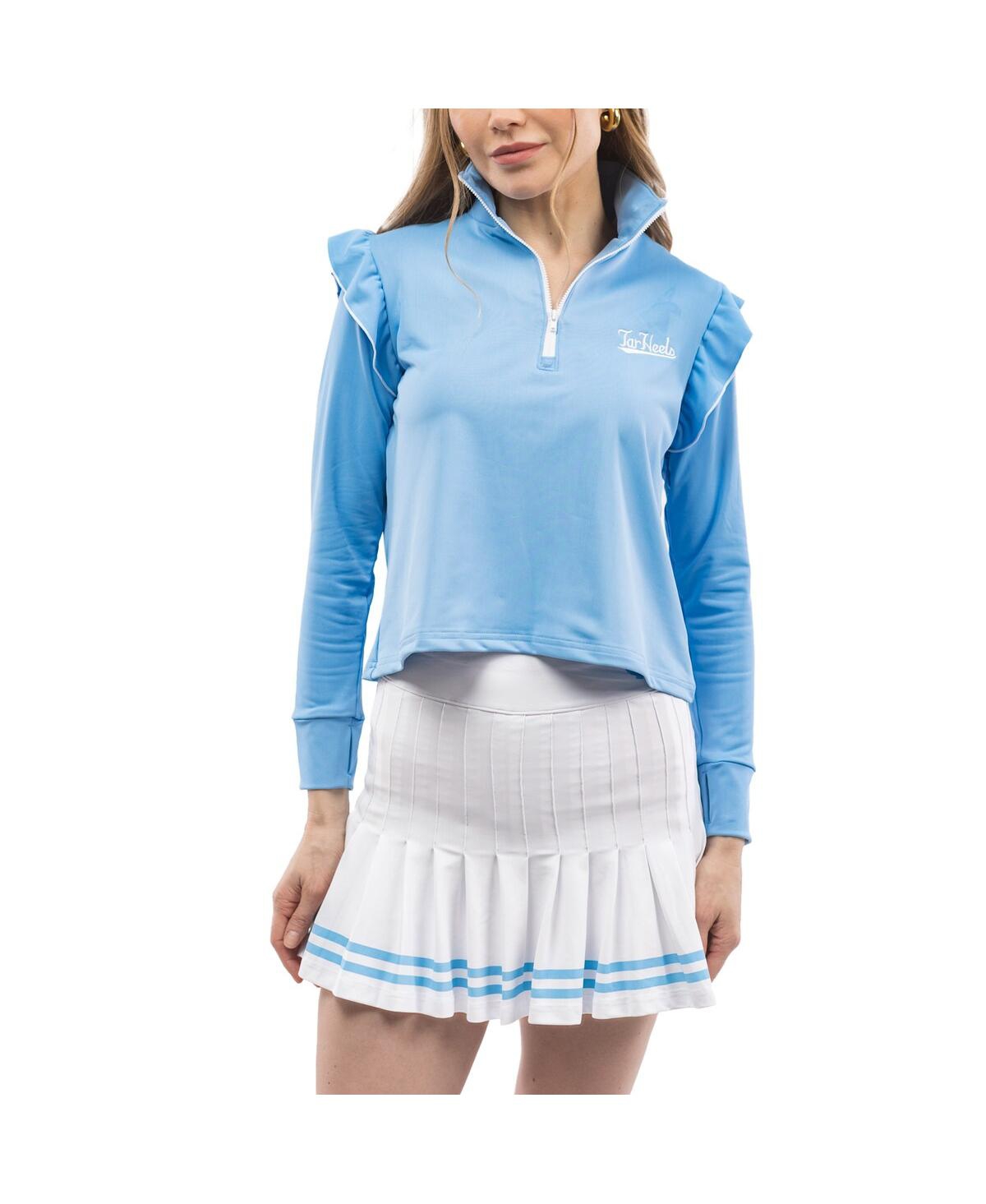 Women's Carolina Blue North Carolina Tar Heels Tailgate Grayson Quarter-Zip Top - Carolina Blue