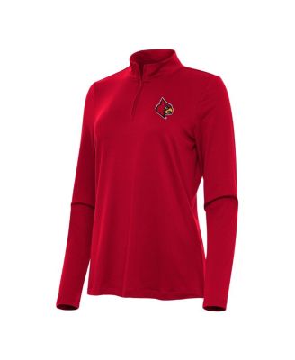 Antigua - Women's Red Louisville Cardinals Reprocess Quarter-Zip Top