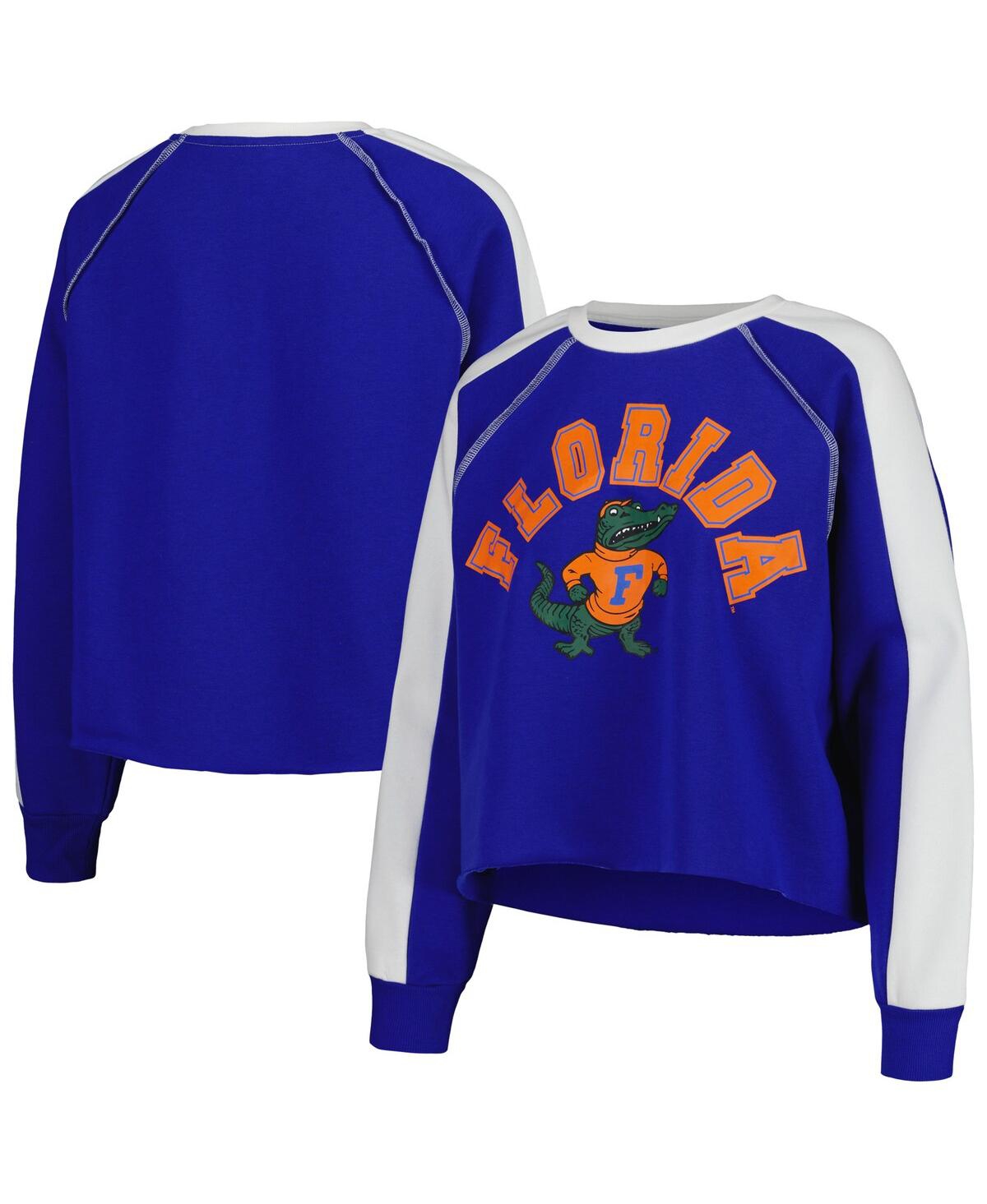 Gameday Couture Women's Royal Florida Gators Blindside Raglan Cropped Pullover Sweatshirt In Royal