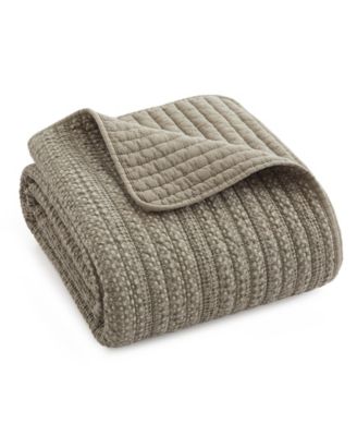 Loden Stone Washed Quilted Throw, 50" x 60"