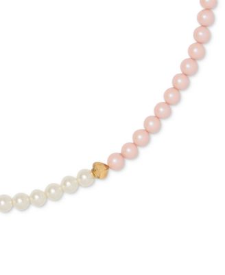 PEARLIE Bead & Imitation Pearl Necklace, 34" + 3" extender
