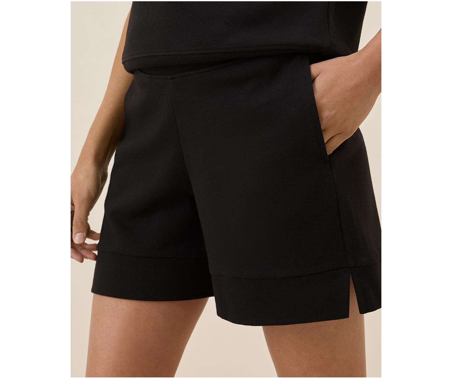 Женские шорты Pact Organic Cotton Airplane Pull On Short, цвет: Чёрный — фото 3