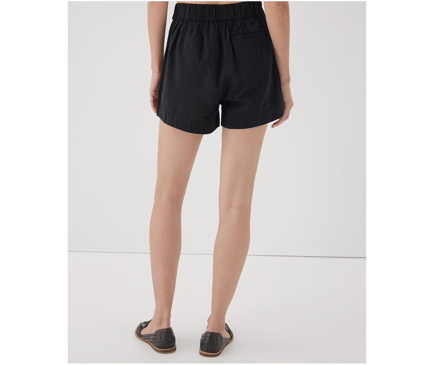Женские шорты Pact Canopy Linen Blend High-Waisted Short, цвет: Чёрный — фото 2