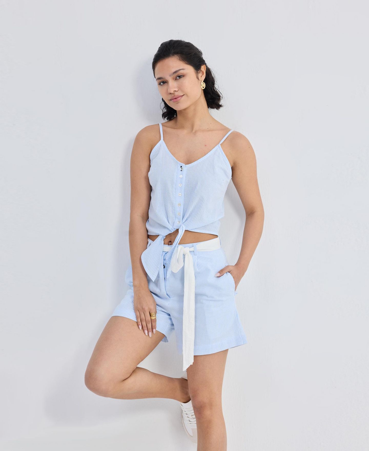 Женские шорты Reistor Regular Fit Shorts in Stripes, цвет: Linear Rhythm — фото 6
