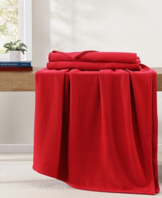 Solid Cotton Pique Blanket, King