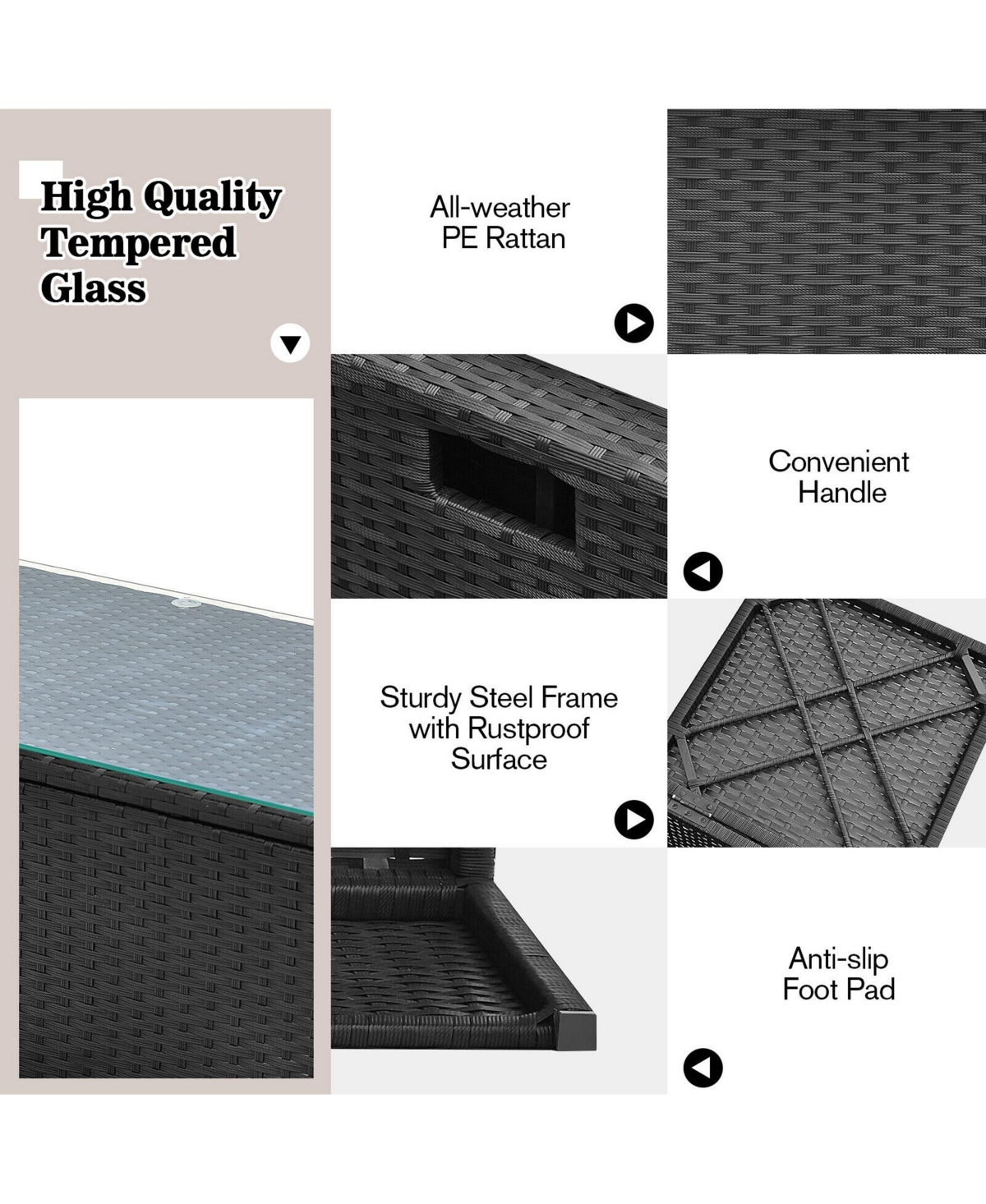 Gymax 8PCS Rattan Patio Sectional Furniture Set w/ Waterproof Cover & Cushions