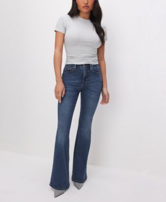 Good Petite Mid-Rise Flare-Leg Jeans