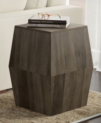 22" Mango Wood Terry Side Table