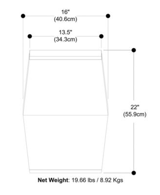 22" Mango Wood Terry Side Table