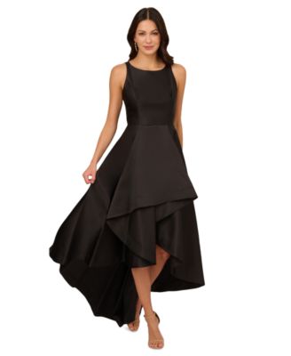 Adrianna Papell Women's High-Low Mikado Sleeveless Gown - Macy's