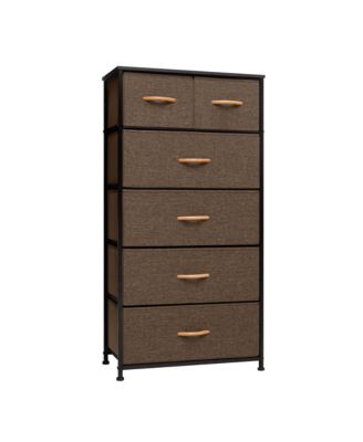 Steel and Fabric 6-Drawer Combo Dresser – Functional Storage