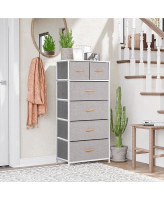 Steel and Fabric 6-Drawer Combo Dresser – Functional Storage