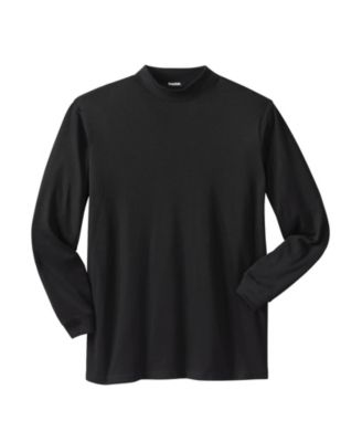 Men's Mock Turtleneck Long-Sleeve Cotton Tee