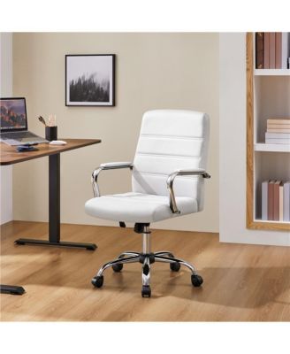Mid-Back Office Chair PU Leather Office Executive Chair