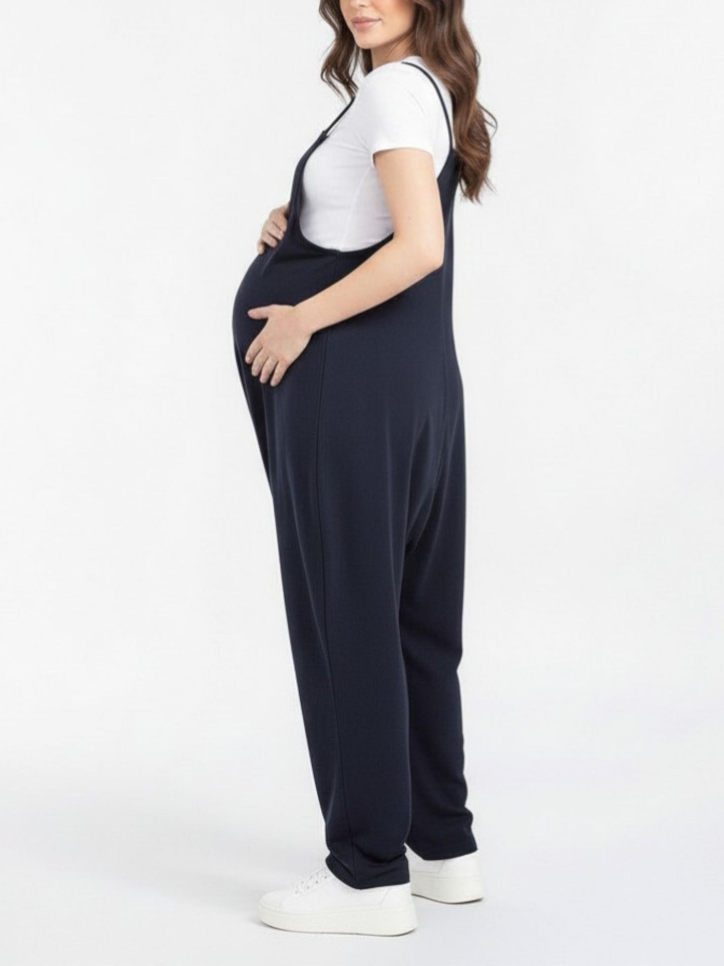 Женский комбинезон Motherhood Maternity Sleeveless Relaxed Fit Maternity Jumpsuit, цвет: Чёрный — фото 3